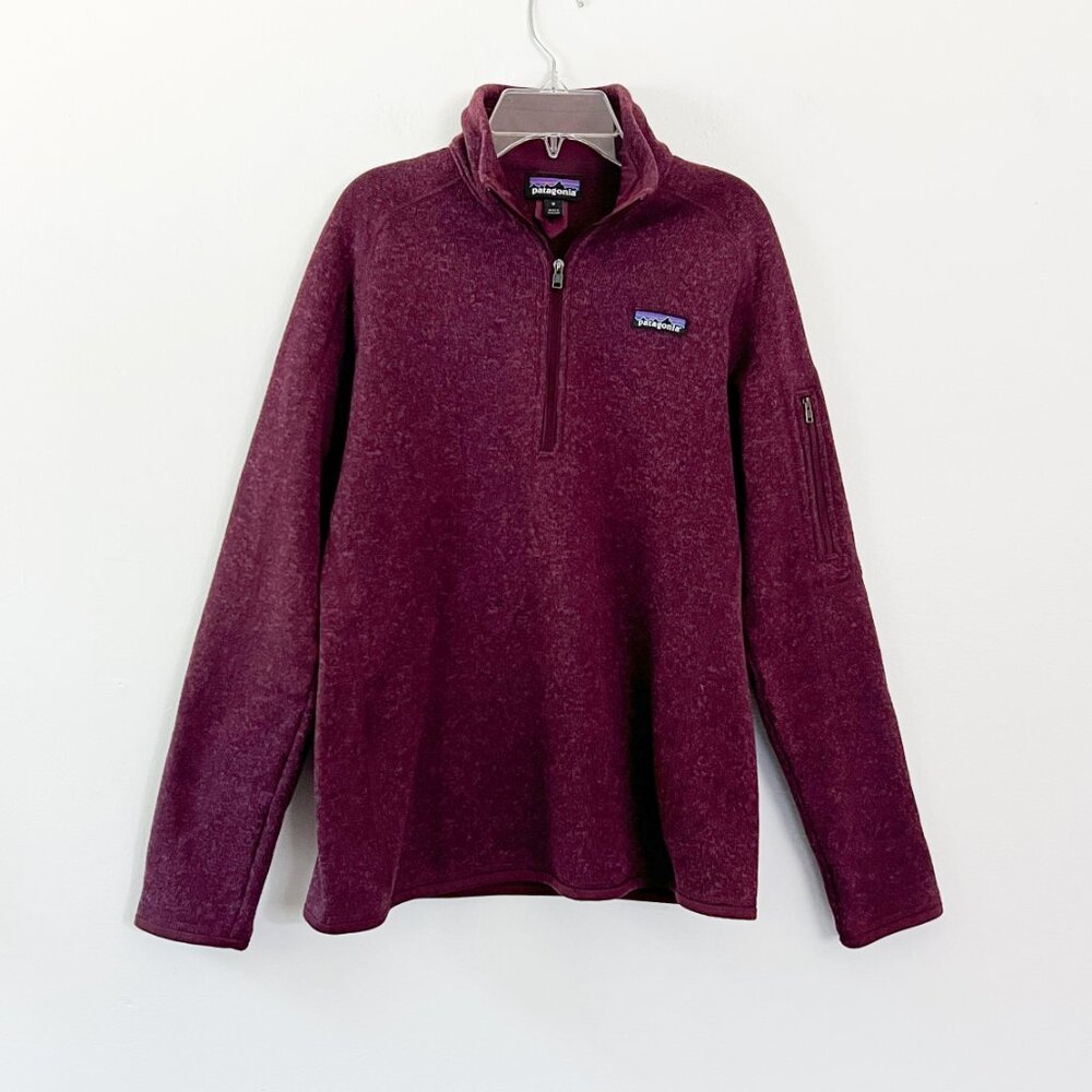 patagonia // maroon balsamic quarter zip better sweater fleece M
